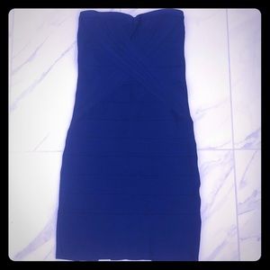 Super sexy blue BEBE body con dress